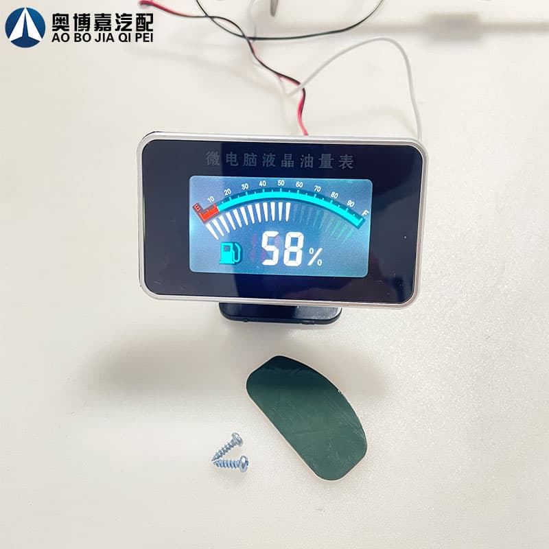 Universal Modified Car LCD Fuel Gauge for Trucks, Diesel Excavator Fuel Level Meter, Gasoline Gauge