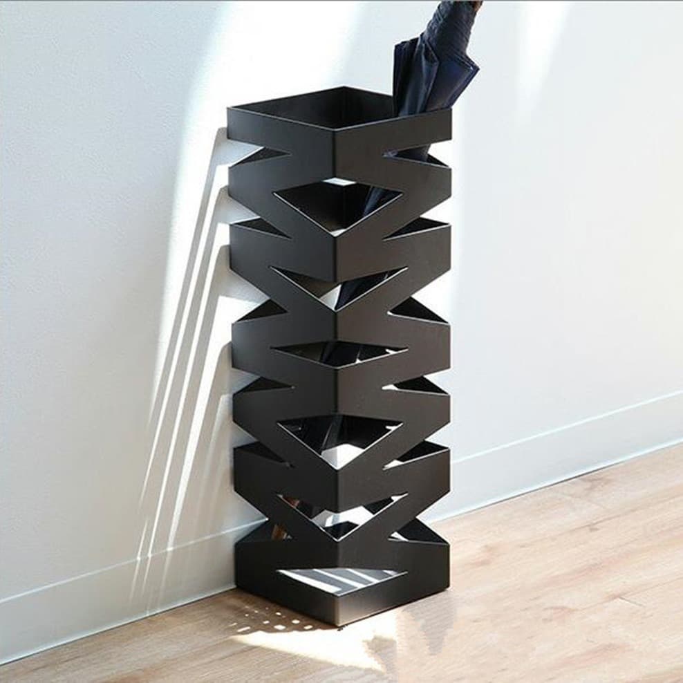 Commercial Umbrella Stand for Hotel Lobbies, Home Entryway Hanging Umbrella Storage Rack with Container