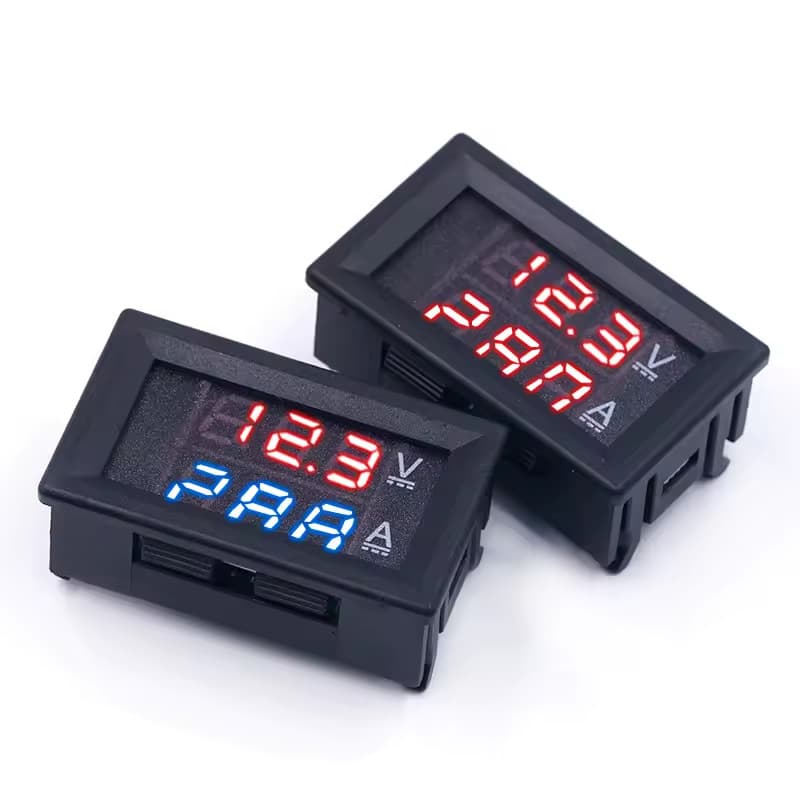 DC 0-100V/10A 50A 100A LED Dual Display Digital Current and Voltage Meter - Digital Panel Meter
