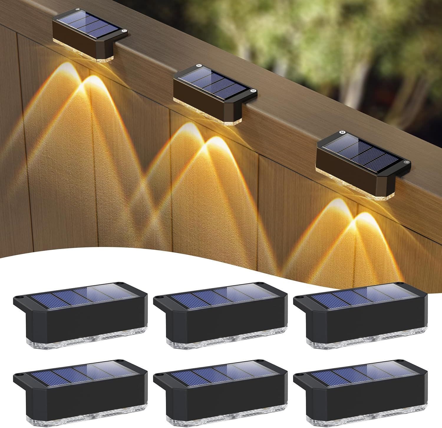 Solar Outdoor Step Light for Stairs, Fence Landscape Decorative Lighting, Courtyard Wall Lamp Waterproof Night Light