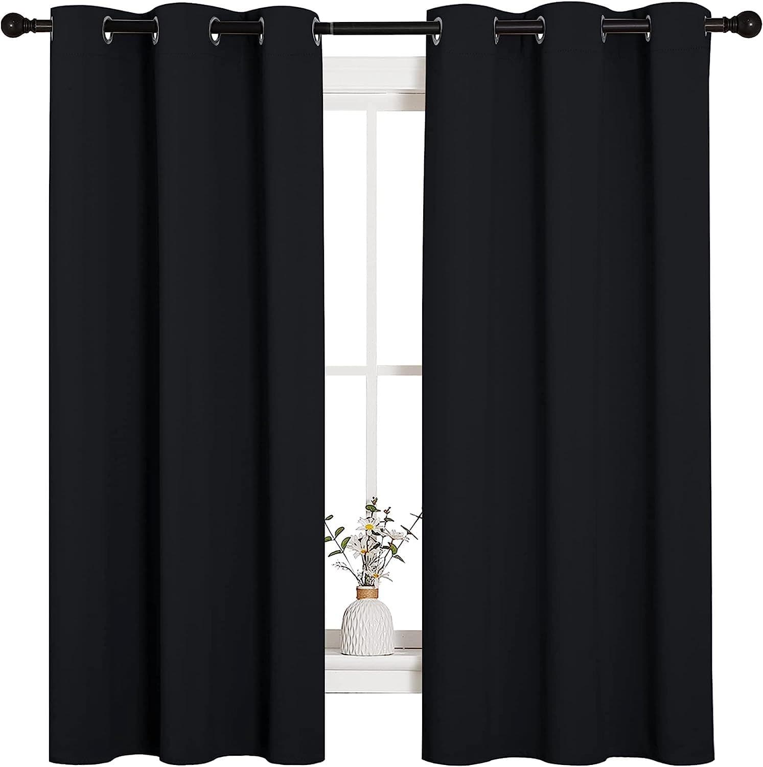 Halloween Spacing Black Curtains Grommet Blackout Curtains Bedroom Window Short Blackout Window/Panel/Living Room Curtains