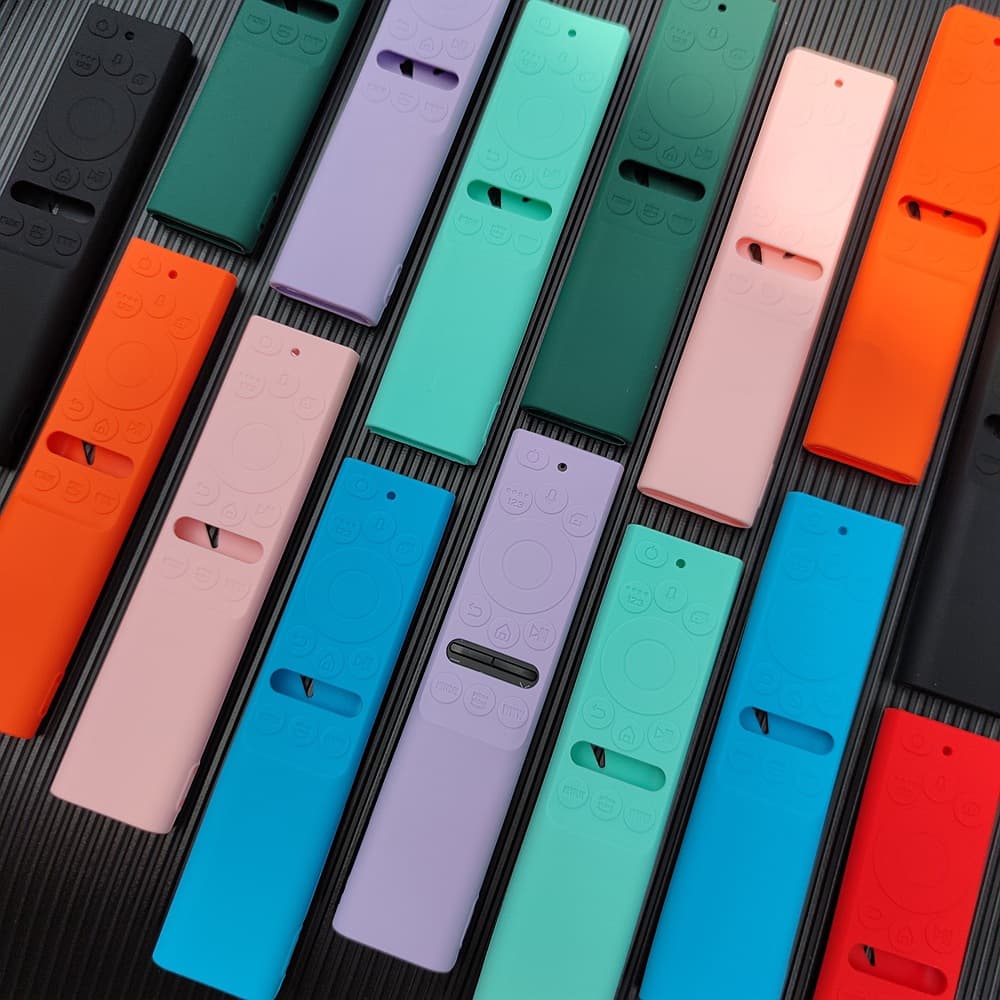 Thickened anti-slip silicone protective case for Samsung TV solar remote BN59-01357L, drop-proof.