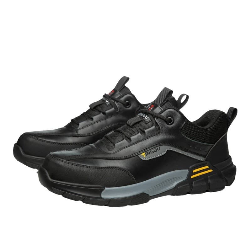 Low-top Comfortable Durable Safety Shoes, Anti-Smash Anti-Puncture Electrician Insulated Shoes 10KV, Lightweight Breathable Safety Leather Shoes