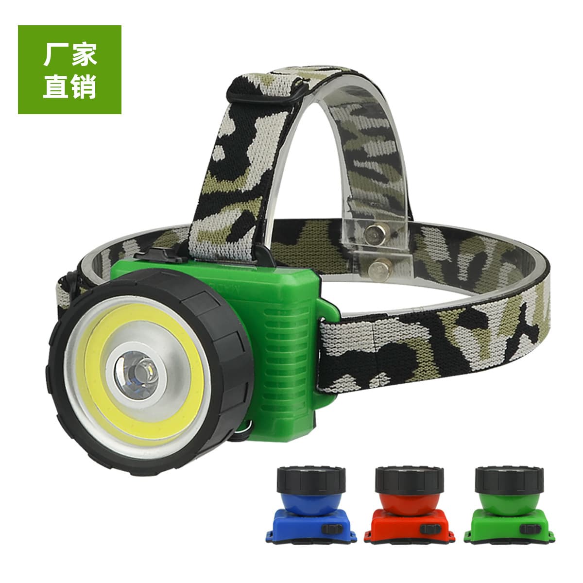 COB plastic headlight LED outdoor waterproof lumen headlight lightweight fishing light night riding hiking home lighting