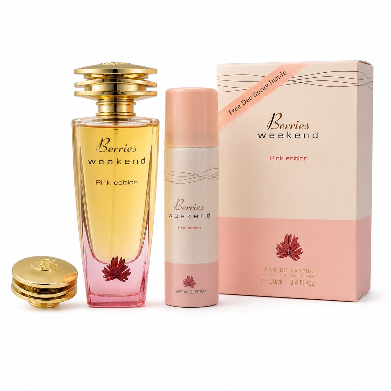 Dubai Perfume Set Berries Weekend Pink Edition Middle Eastern Arabian Women's Fragrance