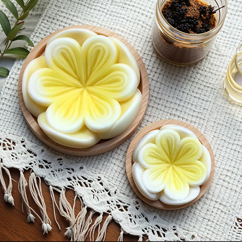 Six-Petal Austin Rose Aromatherapy Candle Silicone Mold DIY Austin Flower Plaster Ornament Mold