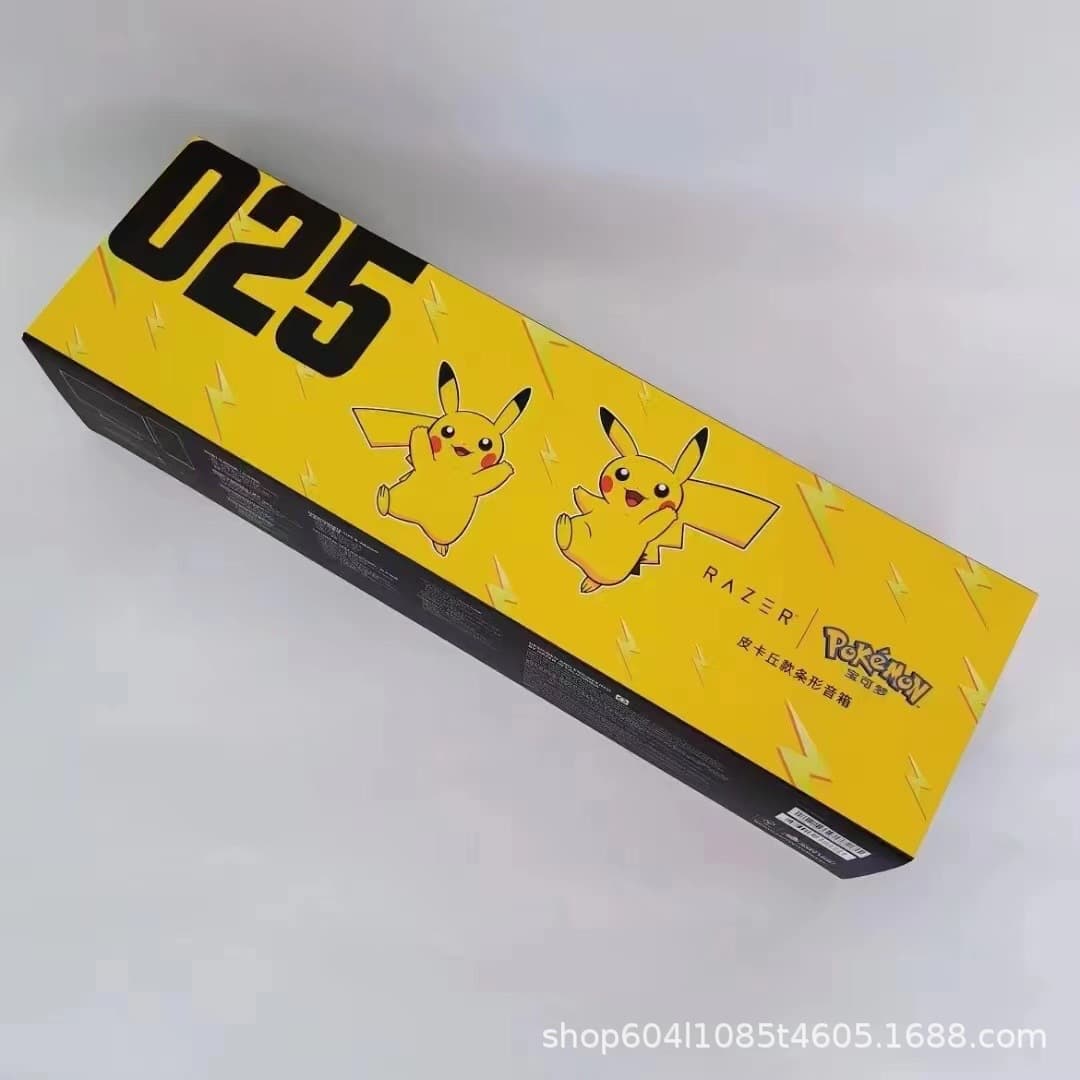 Compatible with Razer Pokémon Pikachu-themed Bluetooth strip speaker Leviathan V2 X desktop speaker with RGB lighting effects
