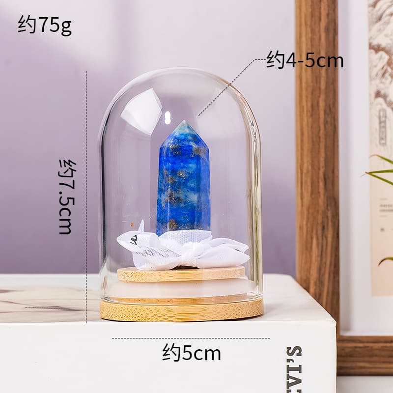 Natural Crystal Stone Crystal Column Eternal Flower Wish Bottle Creative DIY Desktop Miniature Crystal Ornament Wholesale