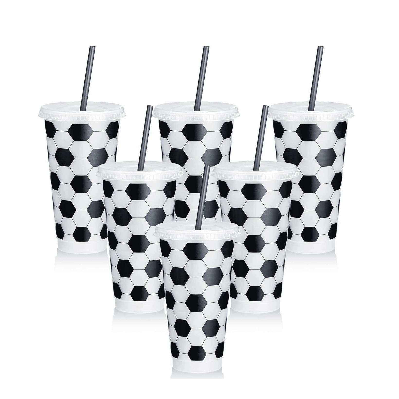 Reusable Plastic Football Cup Fan Soccer Party Gift Sports Theme Water Cup 24 oz Eco-Friendly
