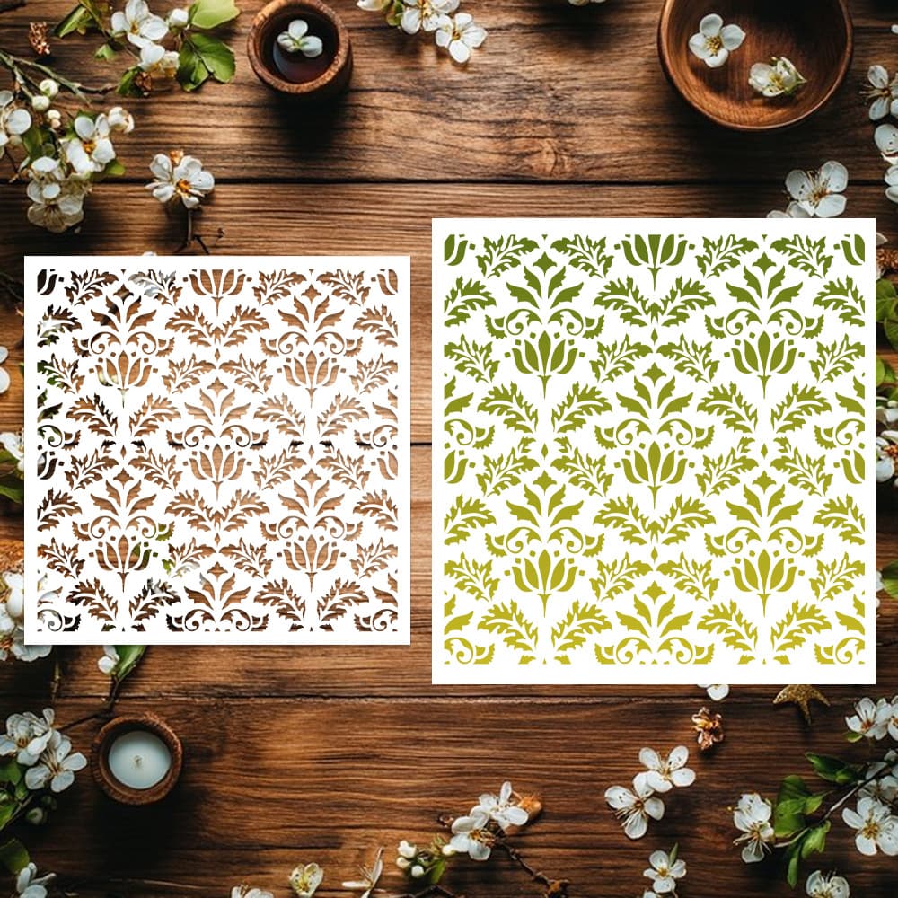 Stencil PET Template 20251030-45 Pattern for Journal Decoration, Spray Painting, Paper Art DIY Drawing Tracing Board