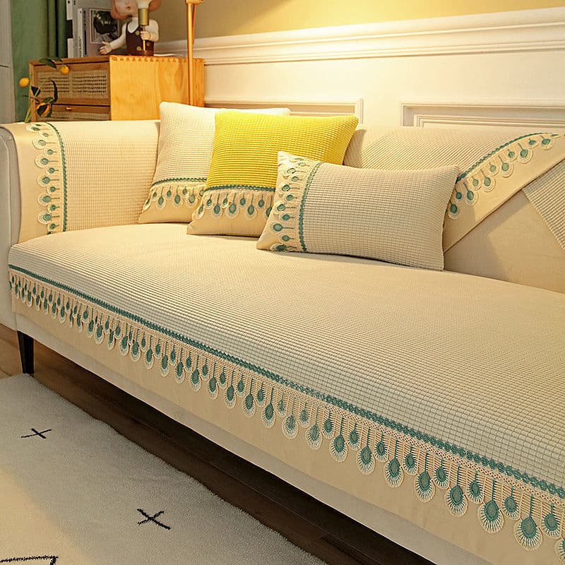 Sofa cushions, all-season non-slip mats, simple modern light luxury sofa covers, plush seat cushions, backrest towels, full coverage.