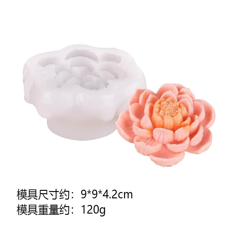 Cross-border Large Lotus Silicone Mold Decoration Tool Handmade DIY Candle Mold Lotus Silicone Mold