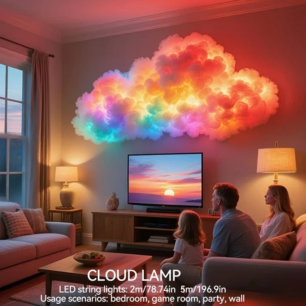 Symphony Thunder Cloud Lamp DIY Kit USB Luminous Night Lamp Cross-border Christmas Cloud Lamp Gaming Room Decoration