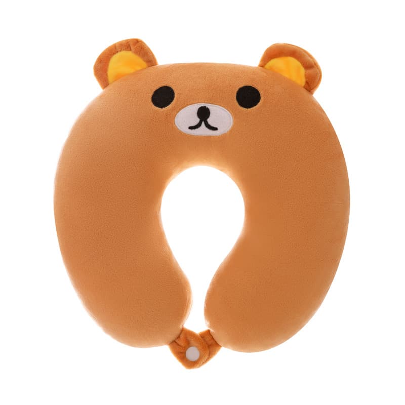 Custom U-Shaped Travel Pillow with Crystal Velvet Comfort Neck Support Office Nap Pillow, Logo Available for Gift Wholesale