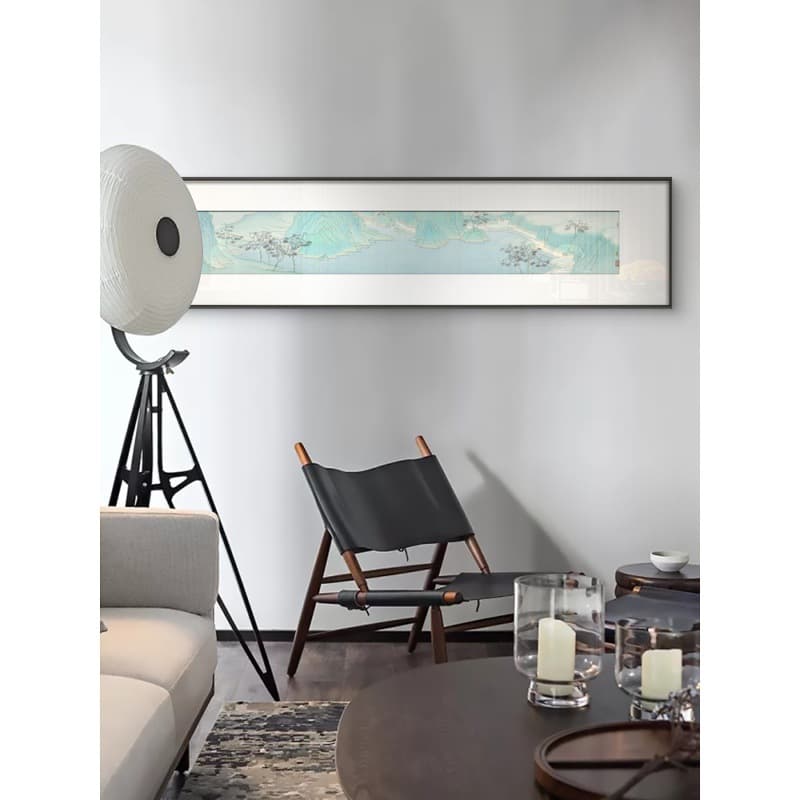 New Chinese style banner painting for villas, hotels, soft furnishings, model rooms, Zen-inspired tea rooms, living room sofa background wall decorations.