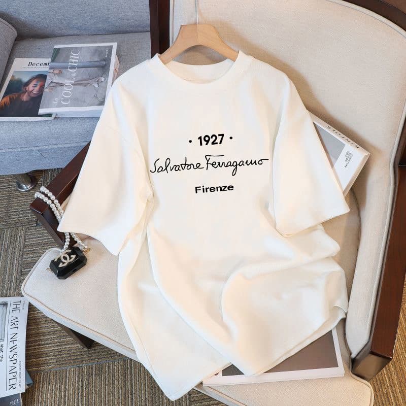230g Heavyweight Pure Cotton T-Shirt Women 2026 New Style Simple White Short Sleeve T-Shirt Plus Size Fat MM Large Size Base Top