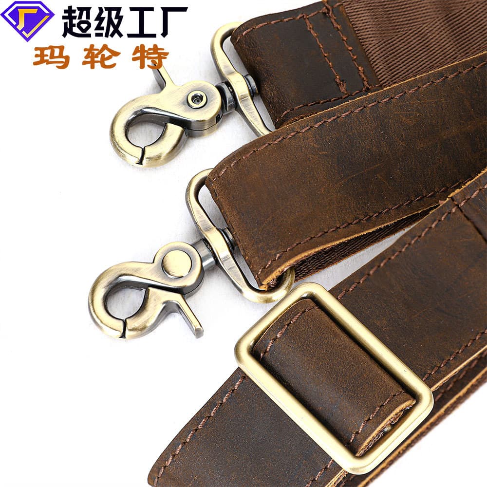 Maront Mad Horse Leather Shoulder Strap Bag Men's Accessories Practical Genuine Leather Bag Skin Cowhide Shoulder Strap
