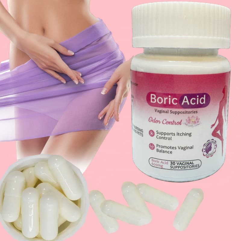 Boric Acid Capsules for Intimate Care - Boric Acid Vaginal Suppositories