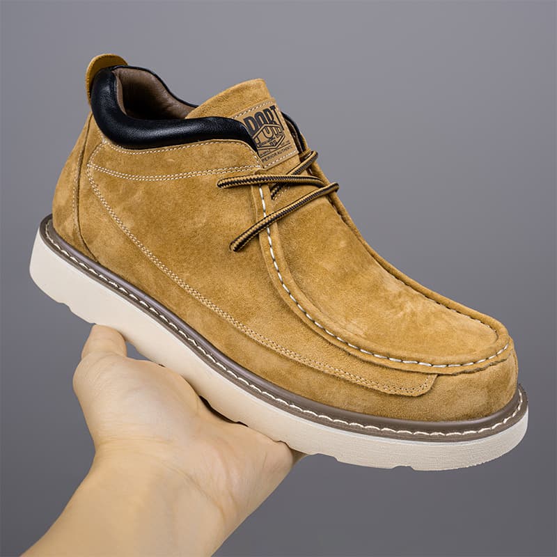 Winter Suede Leather Ankle Boots 45 Retro Martin Boots Men's 46 Genuine Leather Large Size Men's Shoes 47 Outdoor Hiking Work Boots Men's