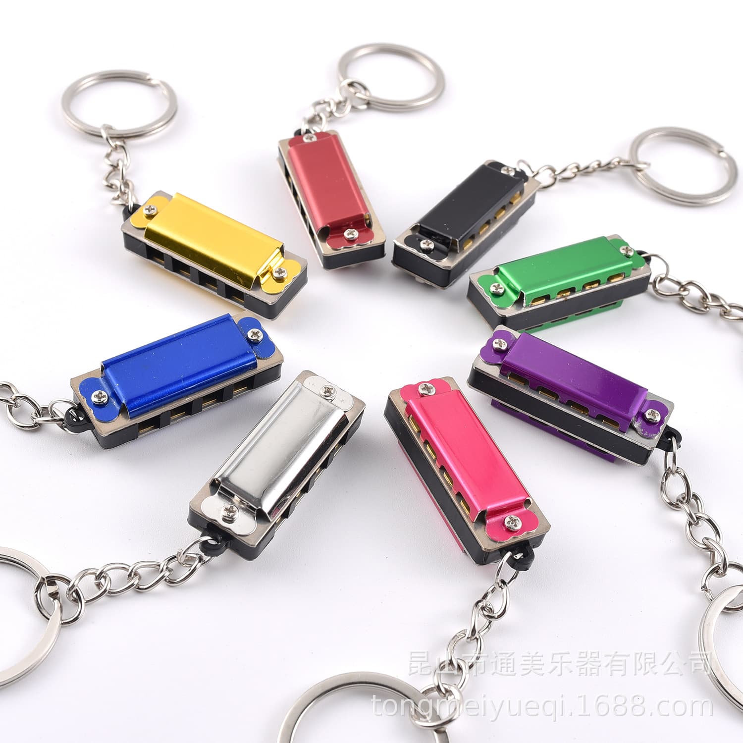 Keychain Mini Harmonica Key Ring Harmonica Children's Harmonica Street Vendor Gift Mini Harmonica Accessory