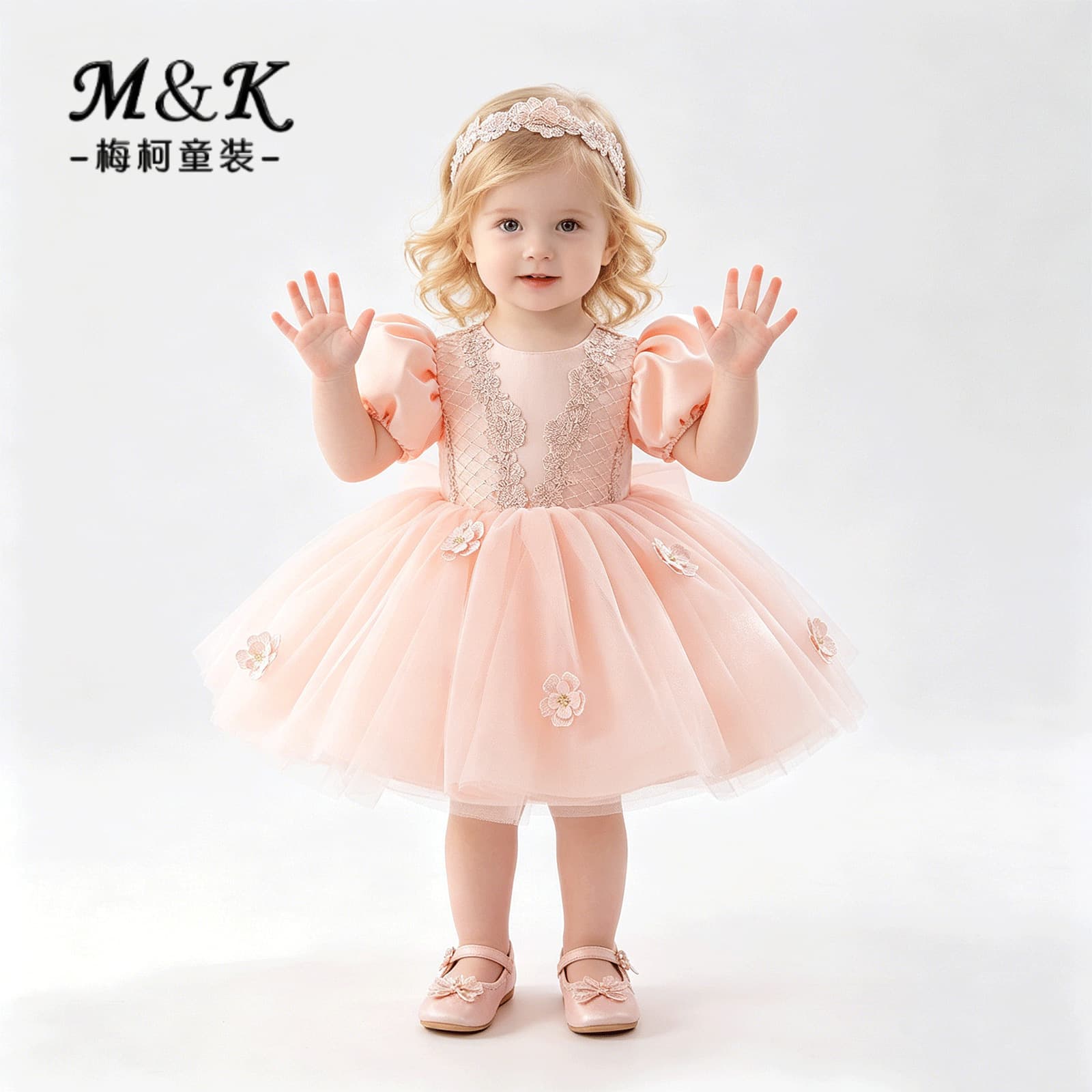 Baby girl one-year-old dress 2026 new girl new princess dress children host piano playing tutu skirt