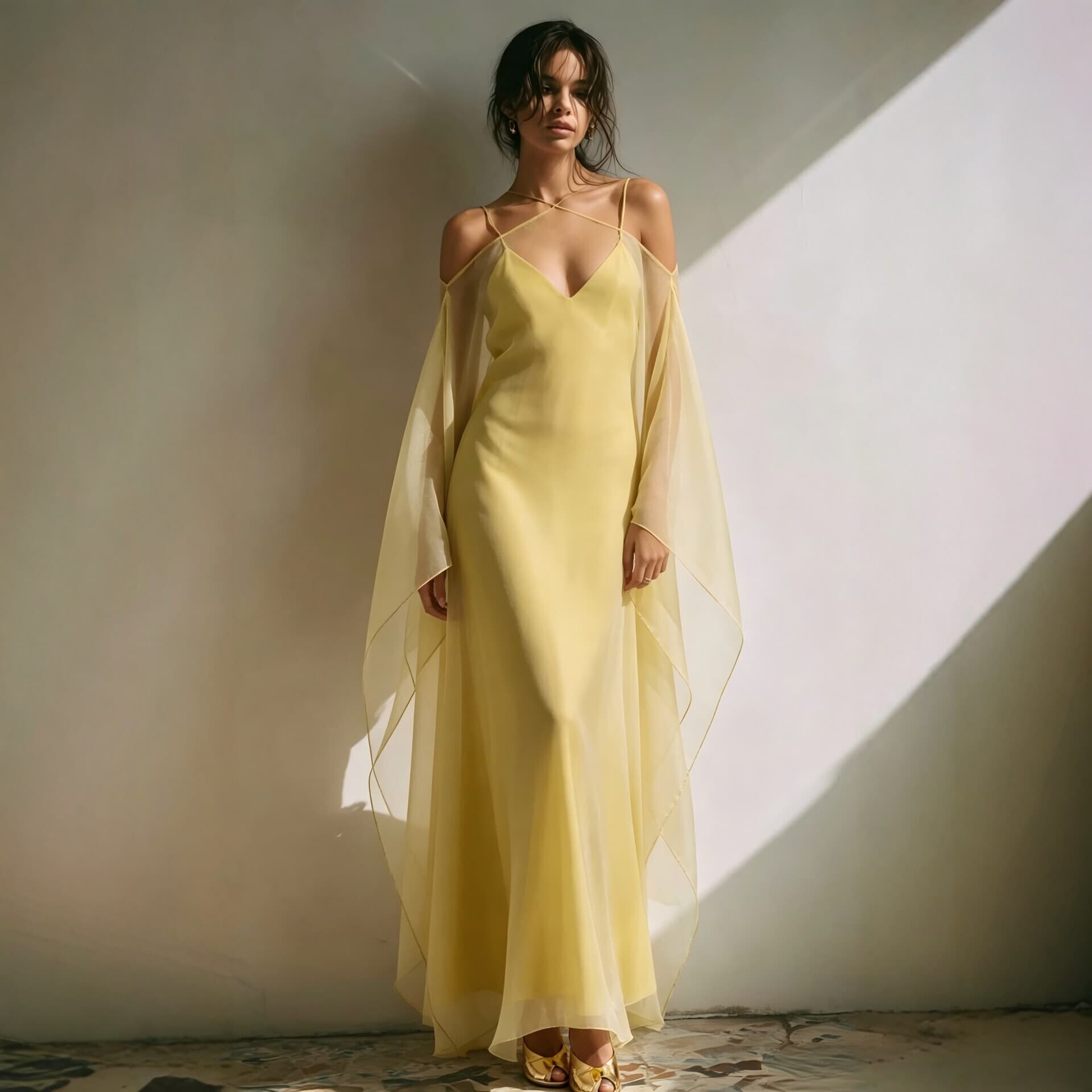 Pre-sale fashionable European and American clothing 2026 summer party party elegant organza blouse suspender dress