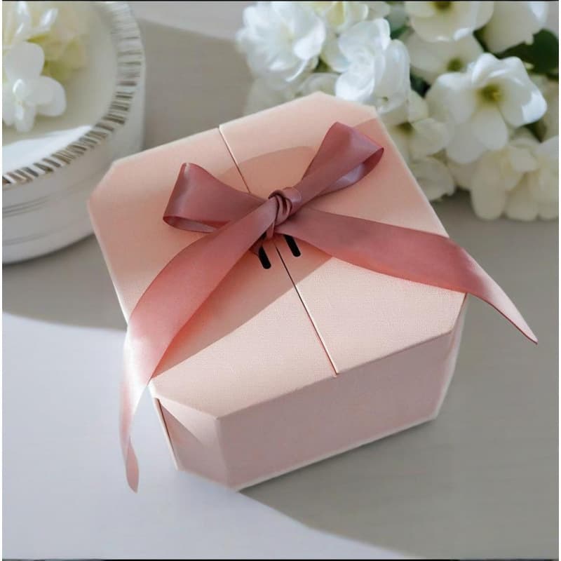 Valentine's Day Gift Box Double Door Pink Wedding Souvenir Candy Chocolate Skin Care Product Cosmetics Packaging Box