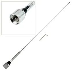 VHF silver M150-GSA vehicle-mounted antenna, 144-174MHz suction cup vehicle radio antenna, PL259 head.