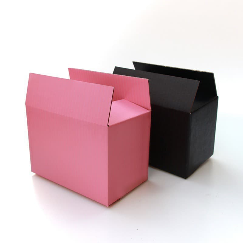 Postal carton black pink paper packaging carton laser express box small commodity packaging materials