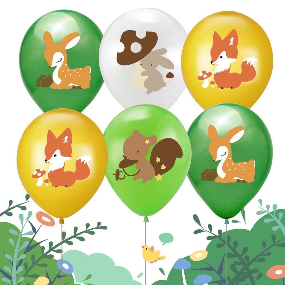 Cross-border cartoon jungle animal latex balloon animal party lumberjack theme party decoration supplies