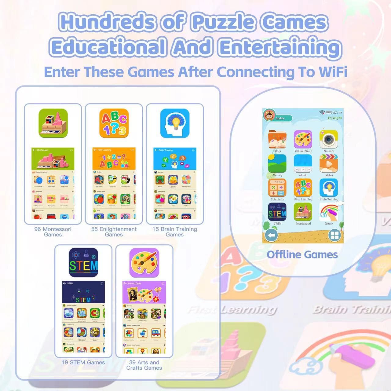 Cross-border Hot Supply D5 Children's Multilingual Learning Toy Parent-child Interactive Early Education Reading Tablet Educational