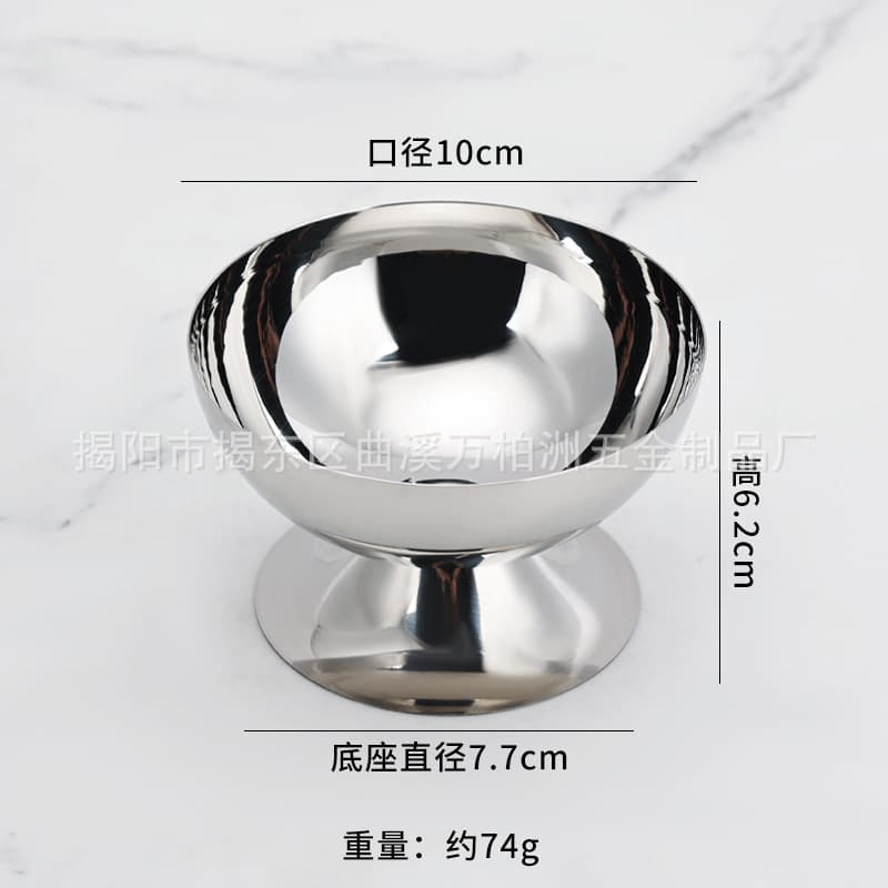 304 Stainless Steel Tall Pudding Cup Dessert Cup Luxury Ins Style Snow Cake Cup Trendy Ice Cream Cup Panna Cotta Bowl