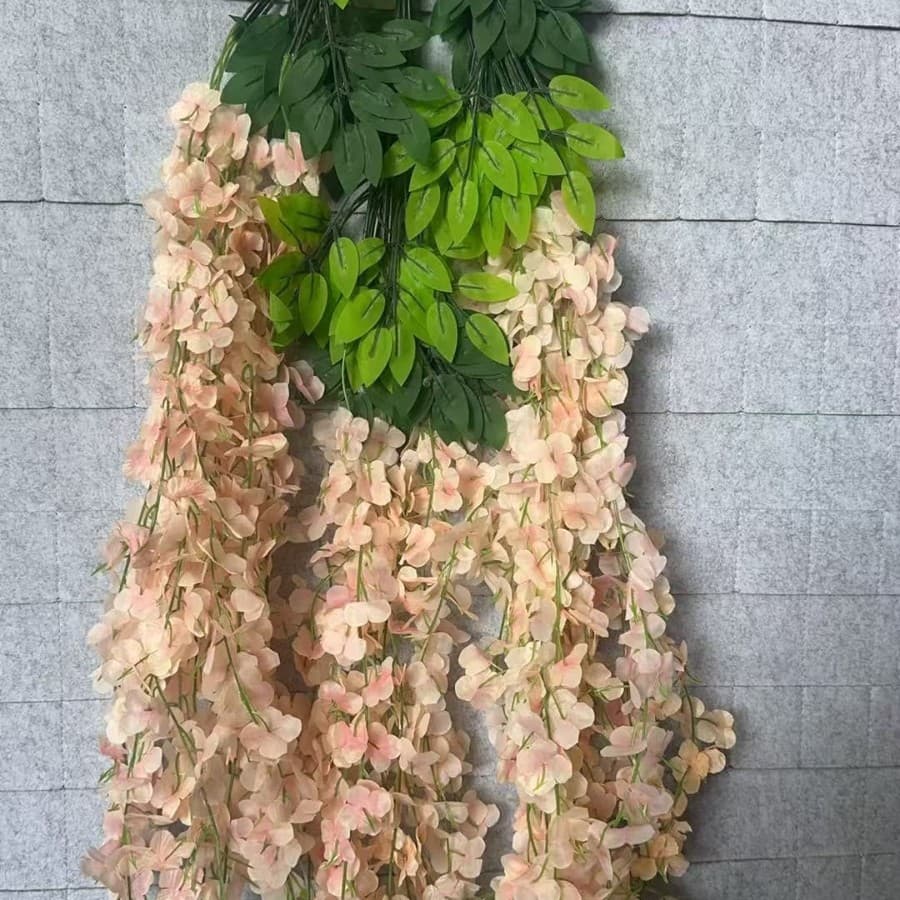 Artificial Wisteria Flowers, Faux Wisteria Leaves, Plastic Vines, Indoor Plant Ceiling Decoration, Tree Vines, Green Plants