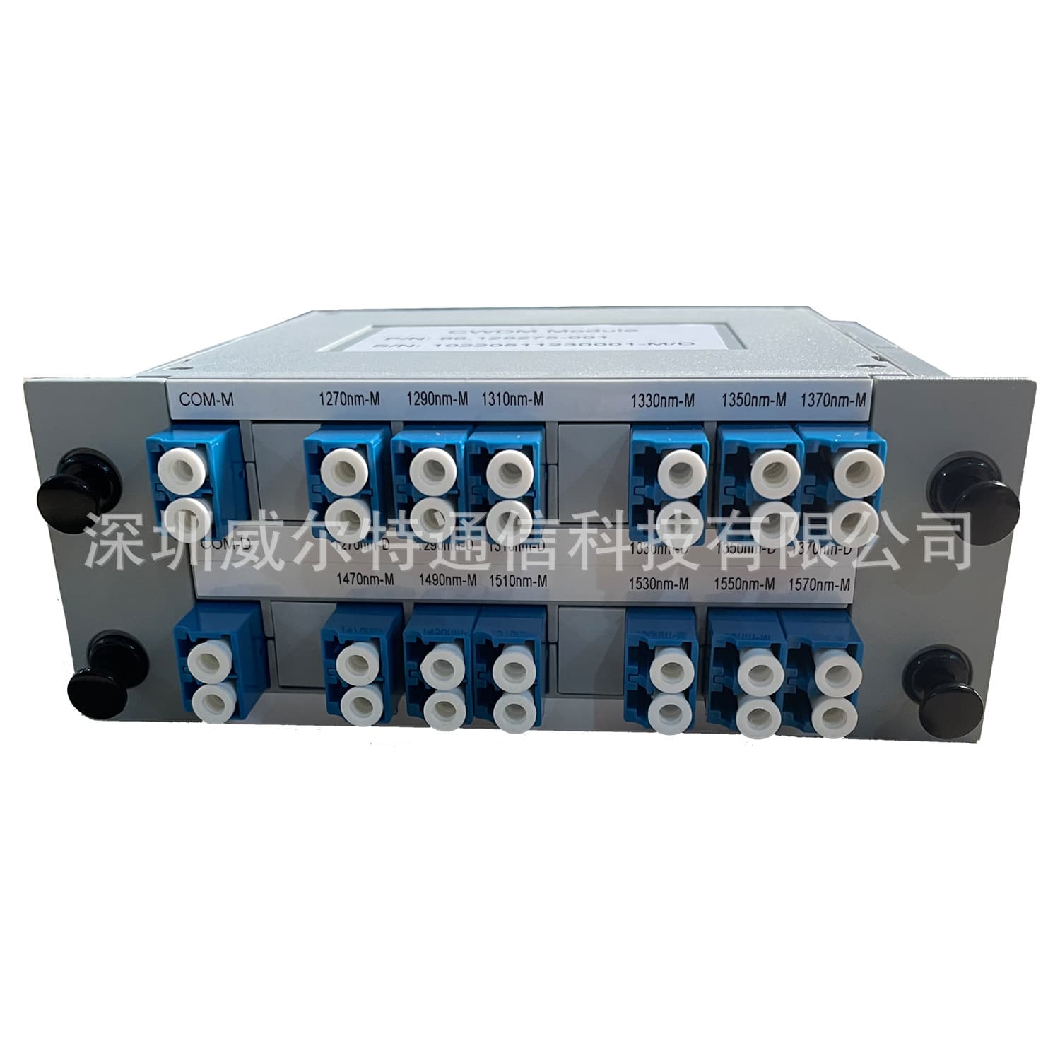 12-Channel LGX Box Dual-Fiber Coarse Wavelength Division Multiplexing (CWDM) Mux/Demux Module