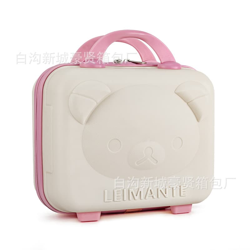 Mini Suitcase Gift Travel Case Bear Cosmetic Box PP Luggage Wedding Favor Storage 14-inch Cartoon