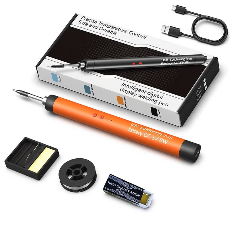 New USB Soldering Iron 8W Adjustable Temperature Portable Wireless Soldering Iron Set Plug-in Home Repair Welding Pen