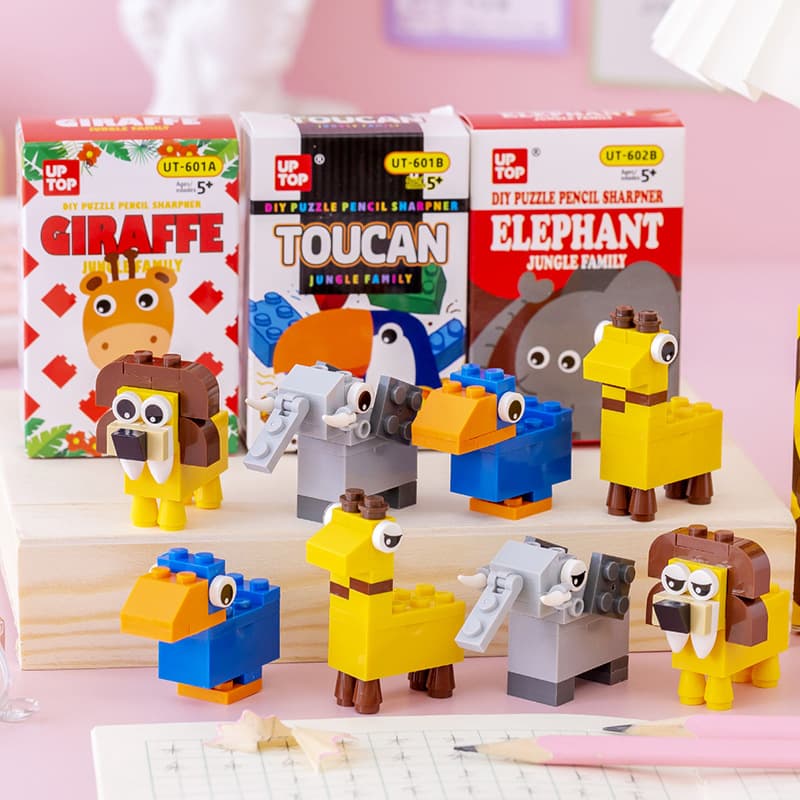 New Elementary School Student Assembly Pencil Sharpener Building Blocks, Kindergarten Prize Gift Stationery Mini Sharpener