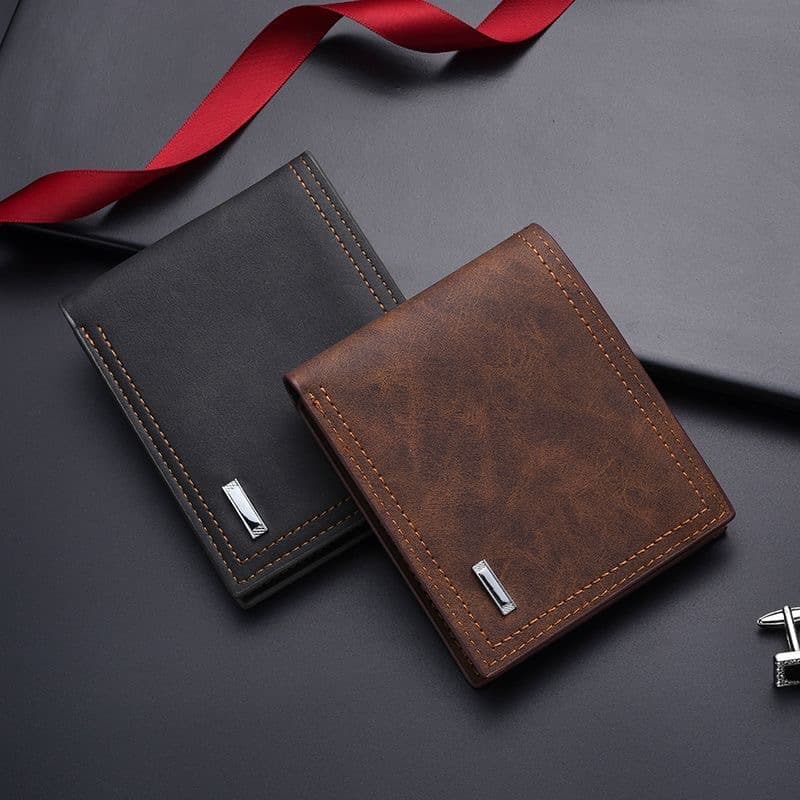 Men's Short Wallet Casual Billfold Wallet Multi-function Card Holder Coin Purse Integrated New Fashion Trend