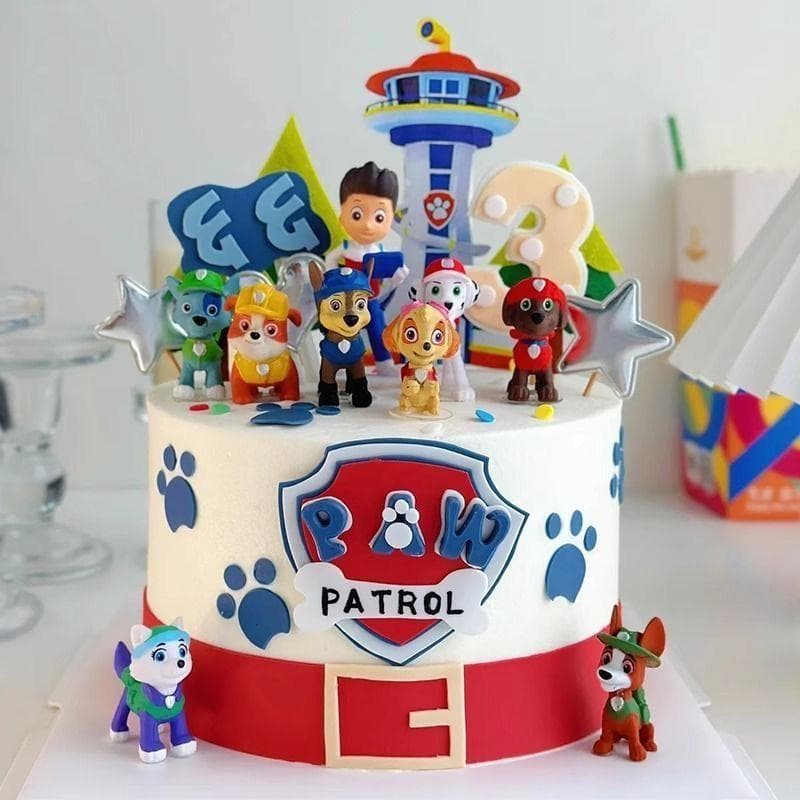 Boy's 12 Styles Dog Baking Costume Birthday Cake Scene Decoration Inserts