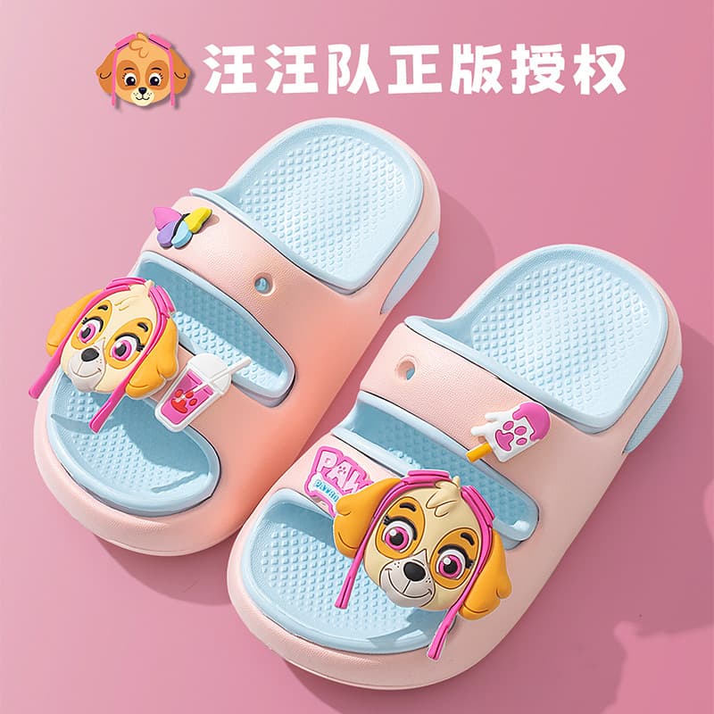 Children's Indoor Slip-Resistant Shoes Summer Breathable Anti-Slip Cartoon Pattern EVA Material Boys Girls Slippers