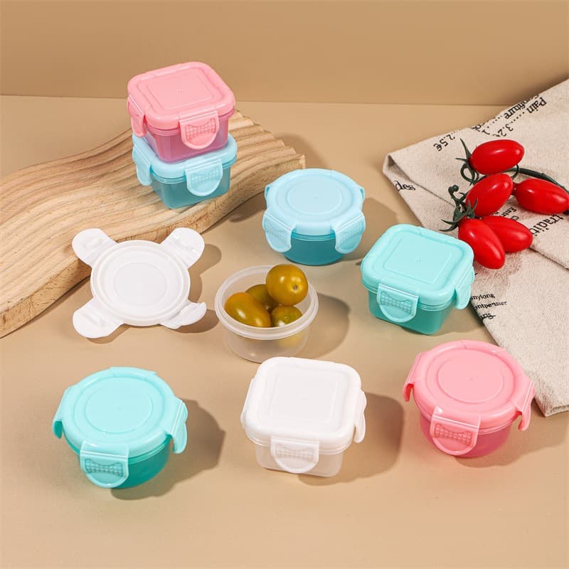 Mini crisper food grade thickened sealed baby food box Children's household storage box Jam packaging box