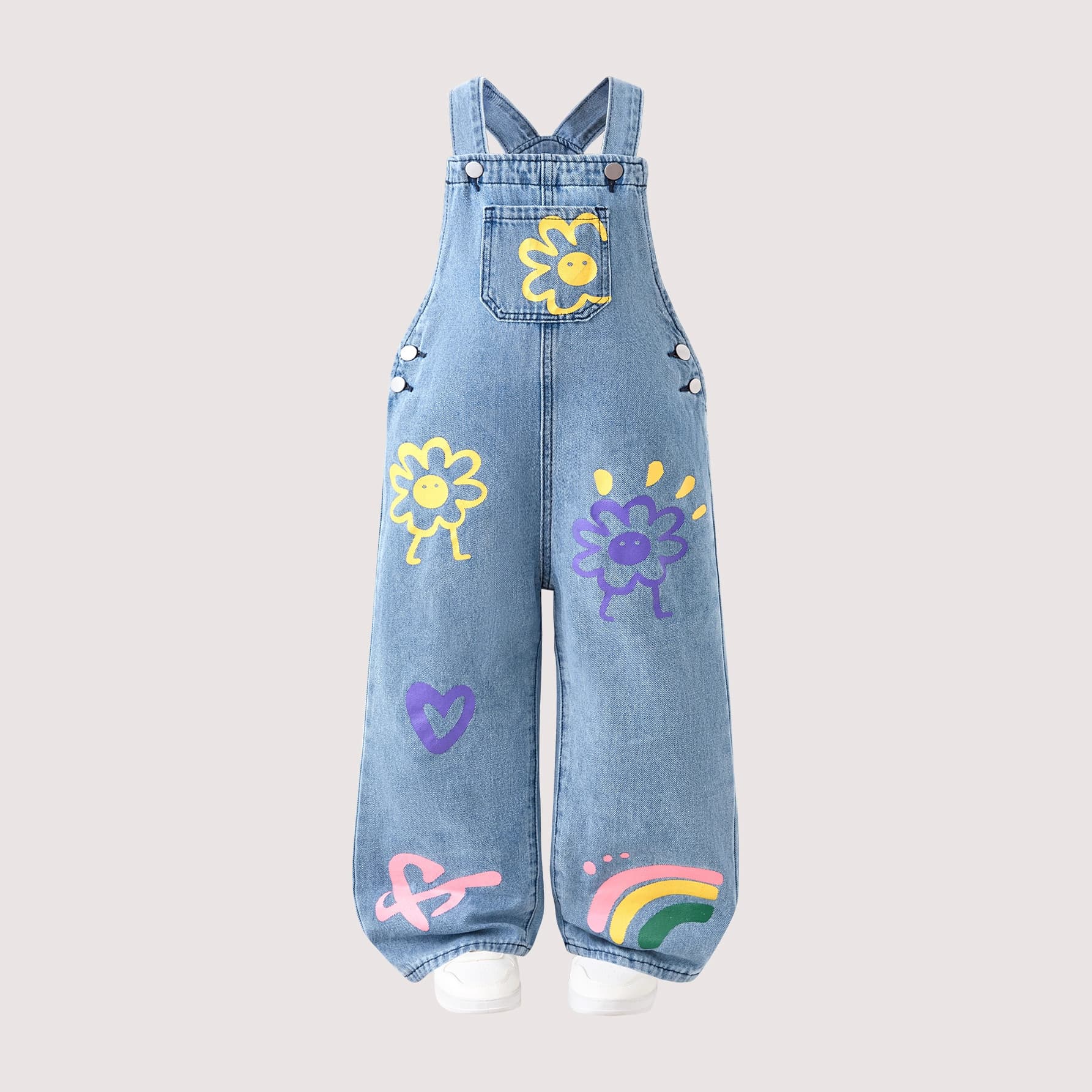 Cross-border fashion popular graffiti printed wide-leg jeans for European and American Amazon teen girls