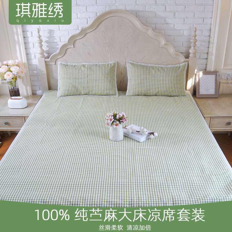 Factory direct supply of pure ramie cooling mats, adult sizes, machine washable, various sizes, breathable soft ramie cooling mats.