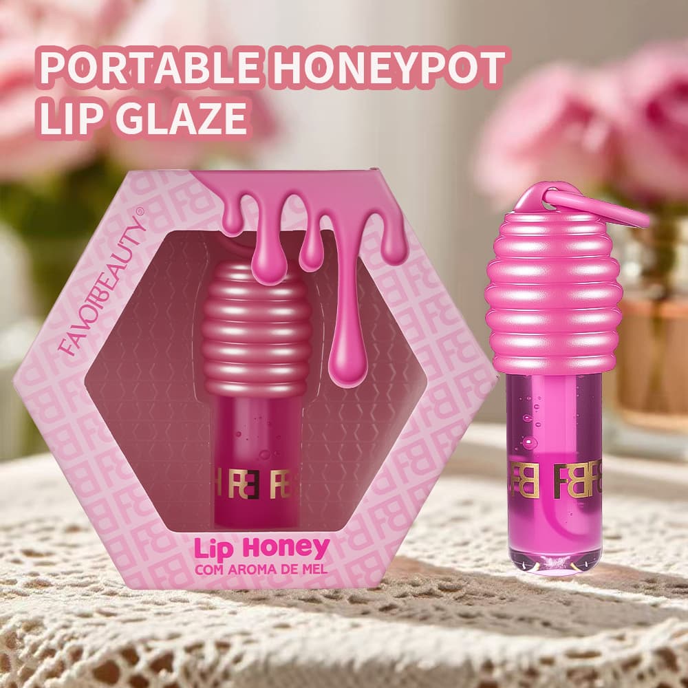 Brazilian Style Honey Lip Gloss/Lacquer/Oil - Lip Essence for Moisture, Waterlight Plumping Pearlescent Cross-border