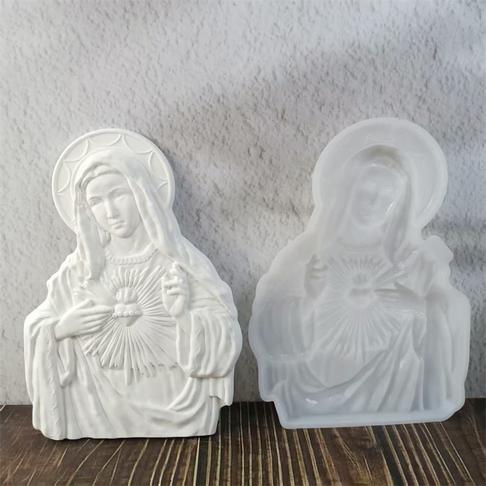 S1346 Semi-dimensional wall hanging decorative cement plaster mold DIY silicone mold
