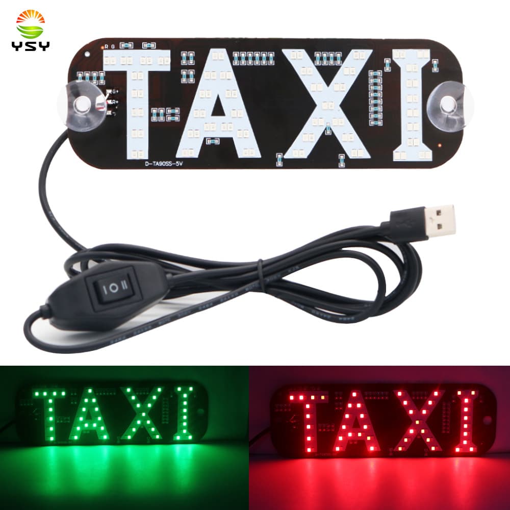 TI Automotive USB Dual Color (Red, Green) Taxi LED Decoration, White+Blue, Blue+Green