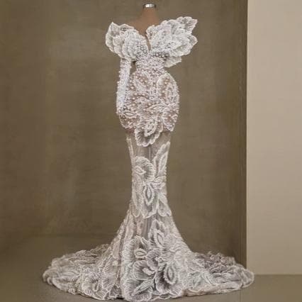 New Wedding Dress Heavy Beading Slim Fit Sexy Mermaid Bride Wedding Dress Party Gown Wedding Dress