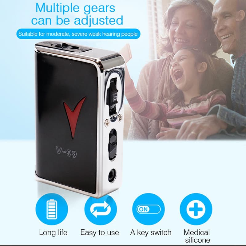 Hearing aids earphone hearing aid black box easy to carry hearing aid cross-border English version