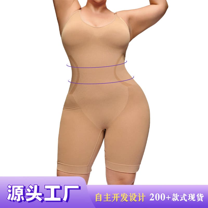 Cross-Border Bodysuit Shapewear for Women, Tummy Control, Open Crotch, Body Shaping, Sexy Backless, Butt Lifting