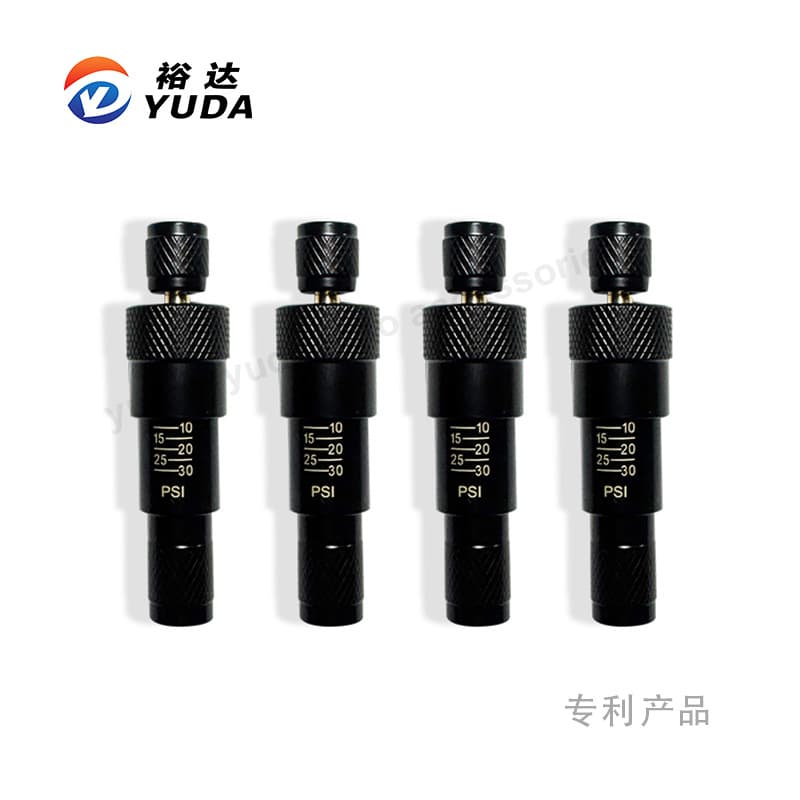Automotive off-road tire preset tire pressure automatic deflation valve, desert play tool, pressure adjustment component, magical device.